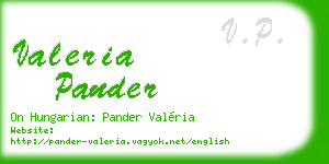 valeria pander business card